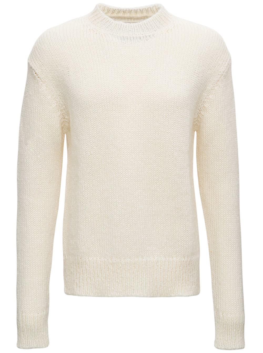 Jil Sander Ivory-colored Wool And Mohair Sweater