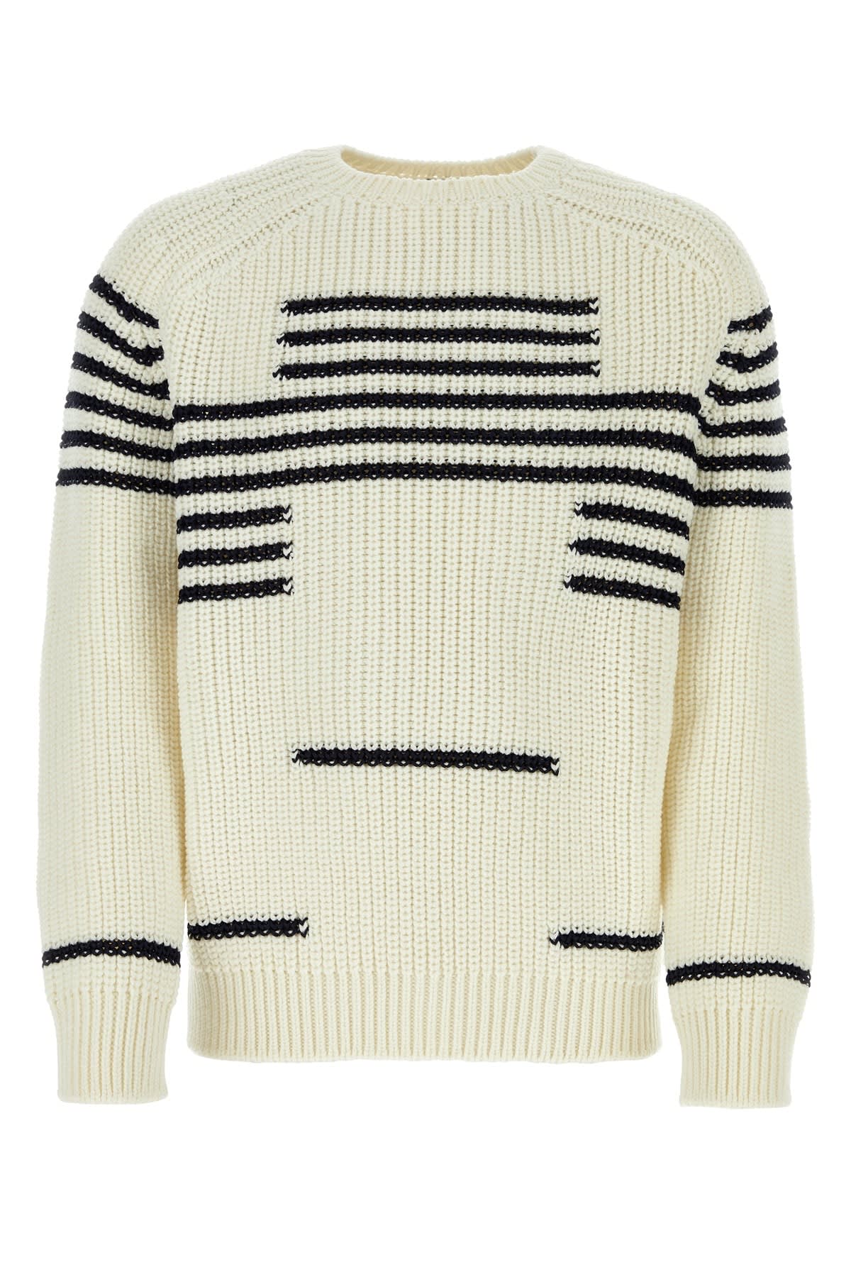 Shop Loewe Maglione In Offwhitenavy