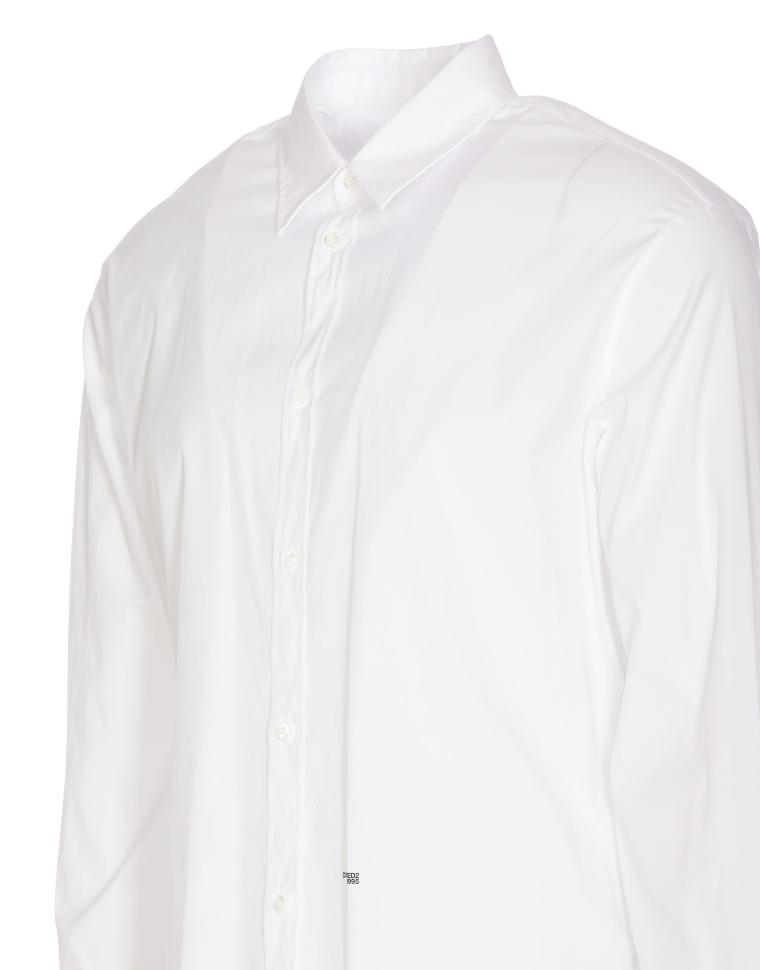 Dsquared2 Poplin Cotton Shirt With Spread Collar