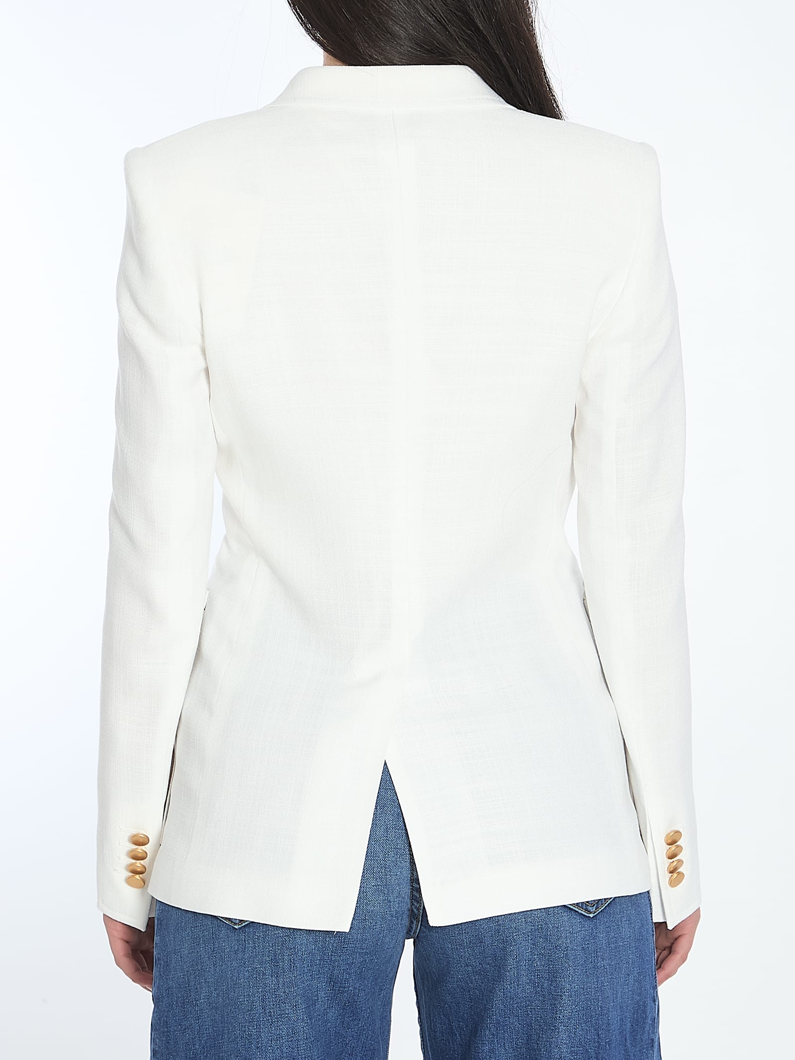 Tagliatore Women Wool Double-breasted Jacket In White