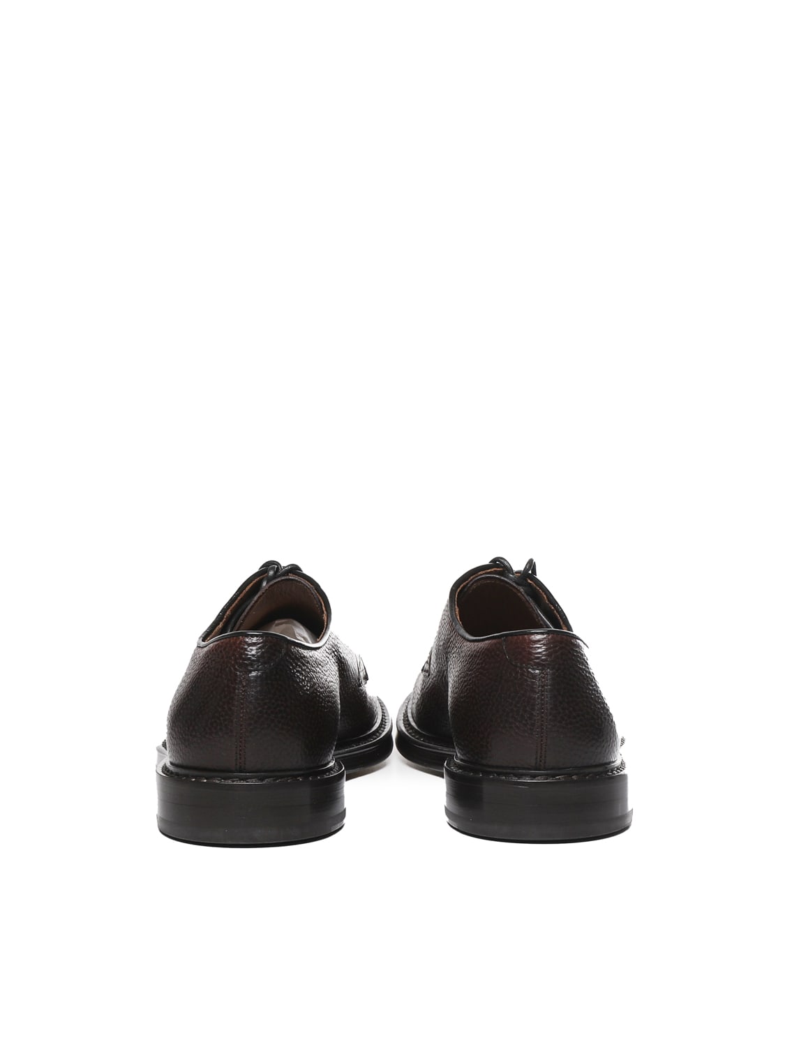 Shop Doucal's Derby Shoes In Calfskin In Brown