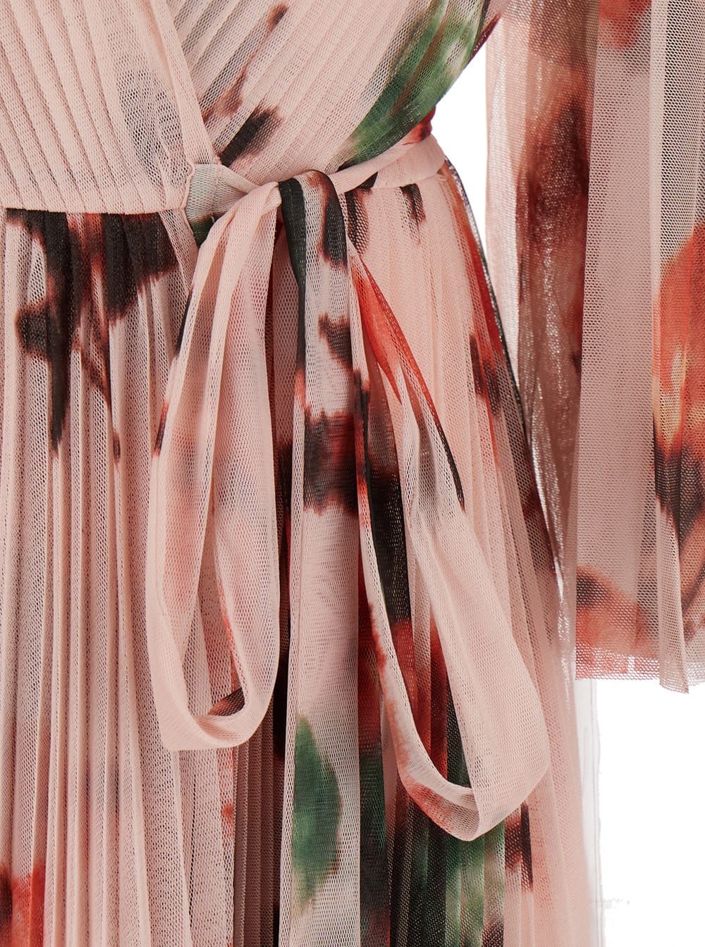Shop Philosophy Di Lorenzo Serafini Multicolor Long Dress With All-over Floral Print In Tech Fabric Woman