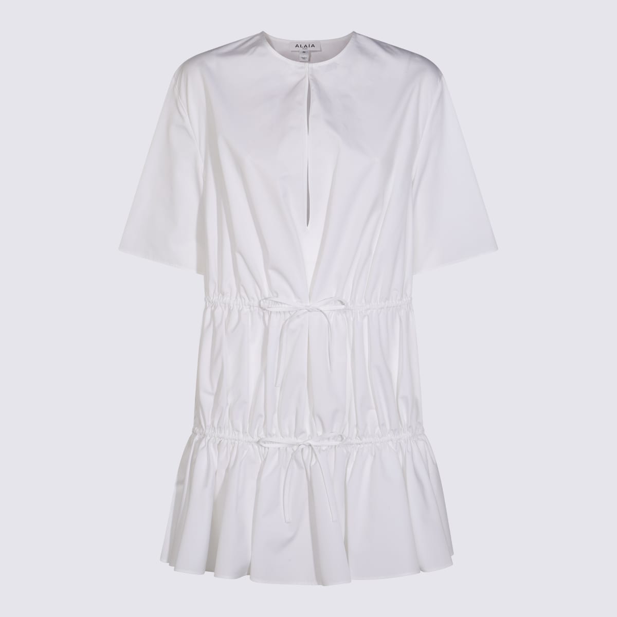 White Cotton Mini Dress