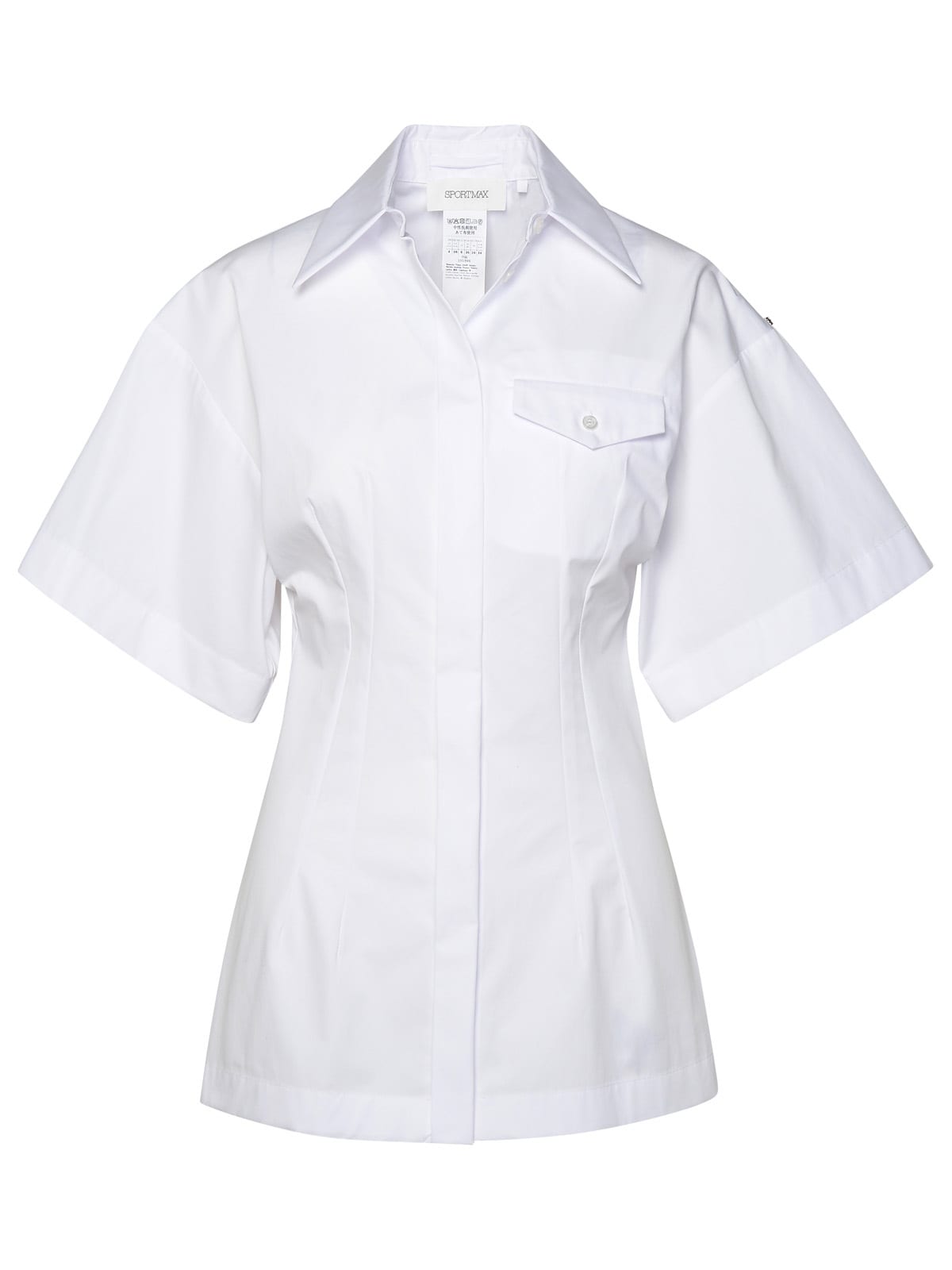 Shop Sportmax White Cotton Shirt
