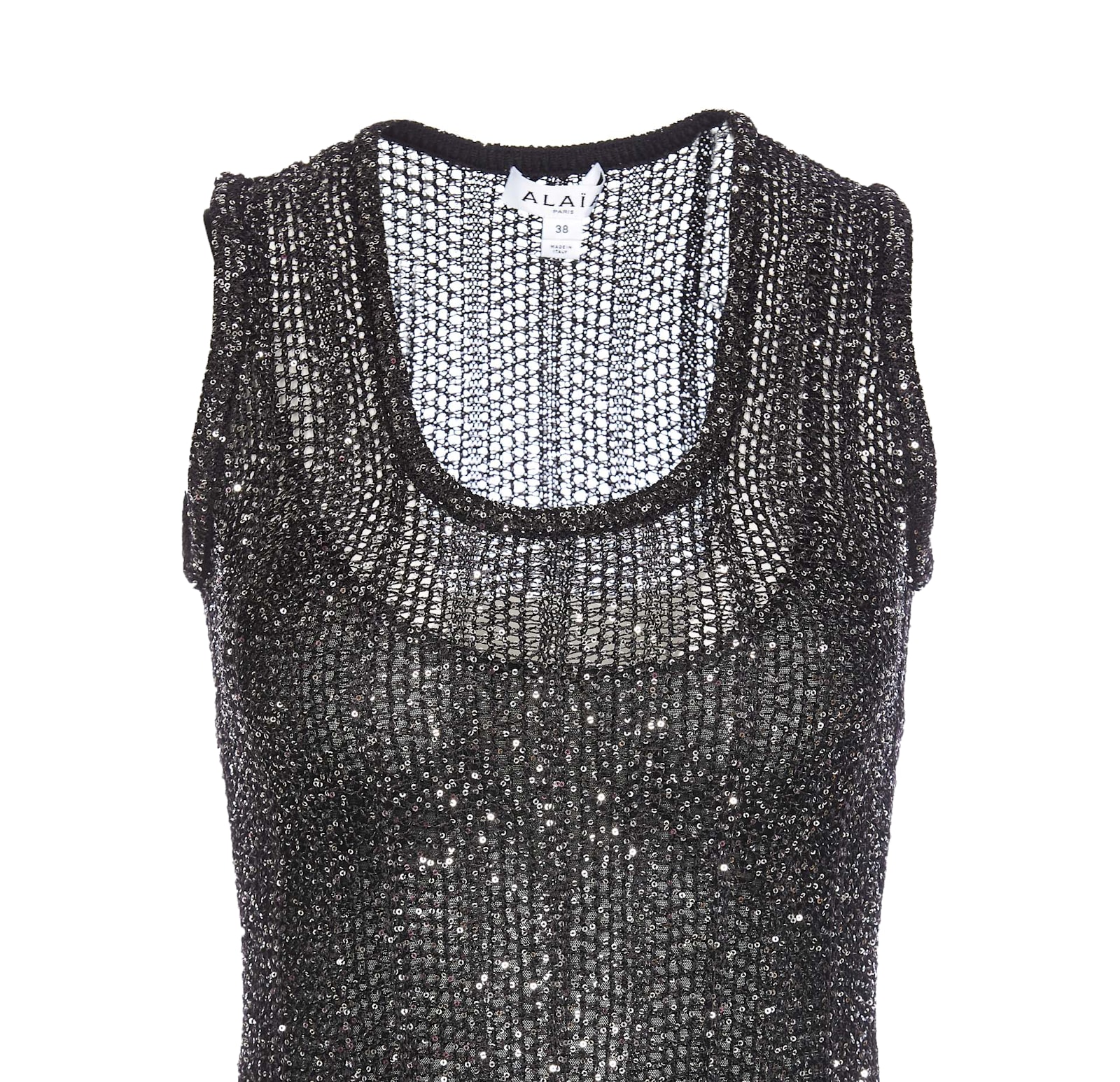 Alaïa Flared Hem Knit Dress In Grey