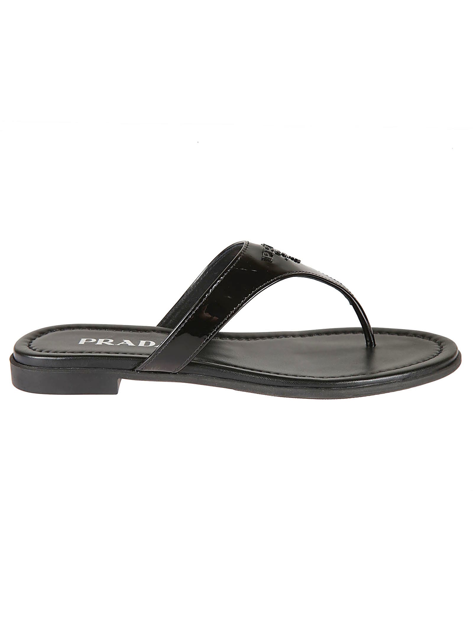 Buy Prada Classic Flat Sandals online, shop Prada shoes with free shipping