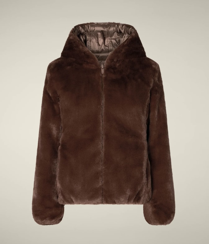 Save The Duck Bridget Eco Fur In Brown
