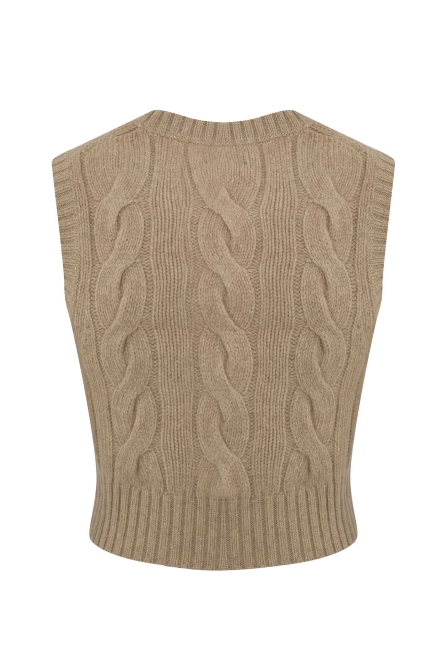 Shop Ralph Lauren Wool And Cashmere Waistcoat In Camel Melange