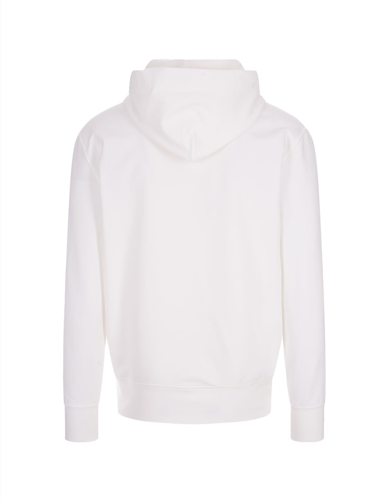 Shop Kiton White Hoodie With Logo