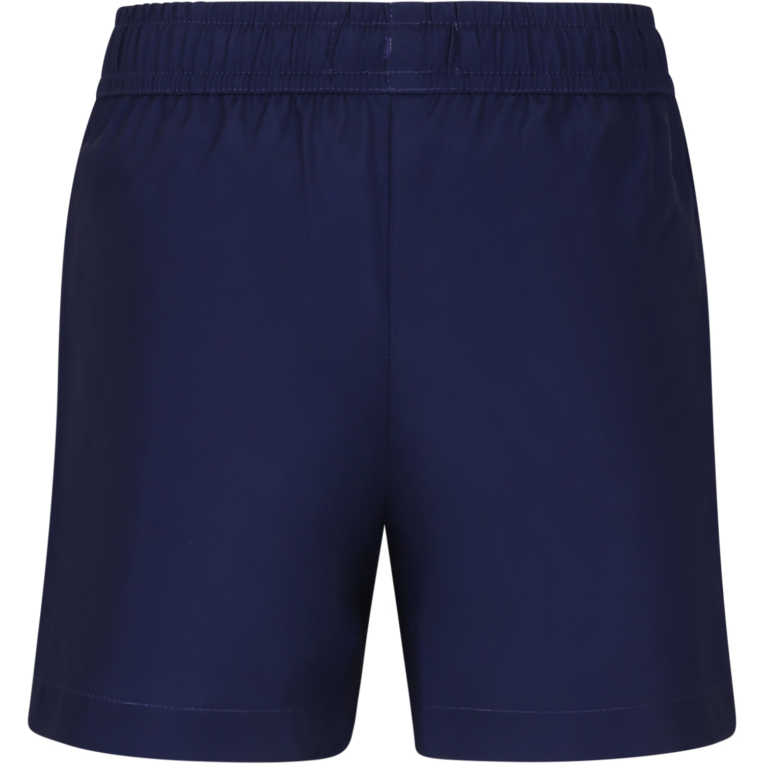 Shop Moschino Blue Swimshorts For Boy With Teddy Bear And Logo