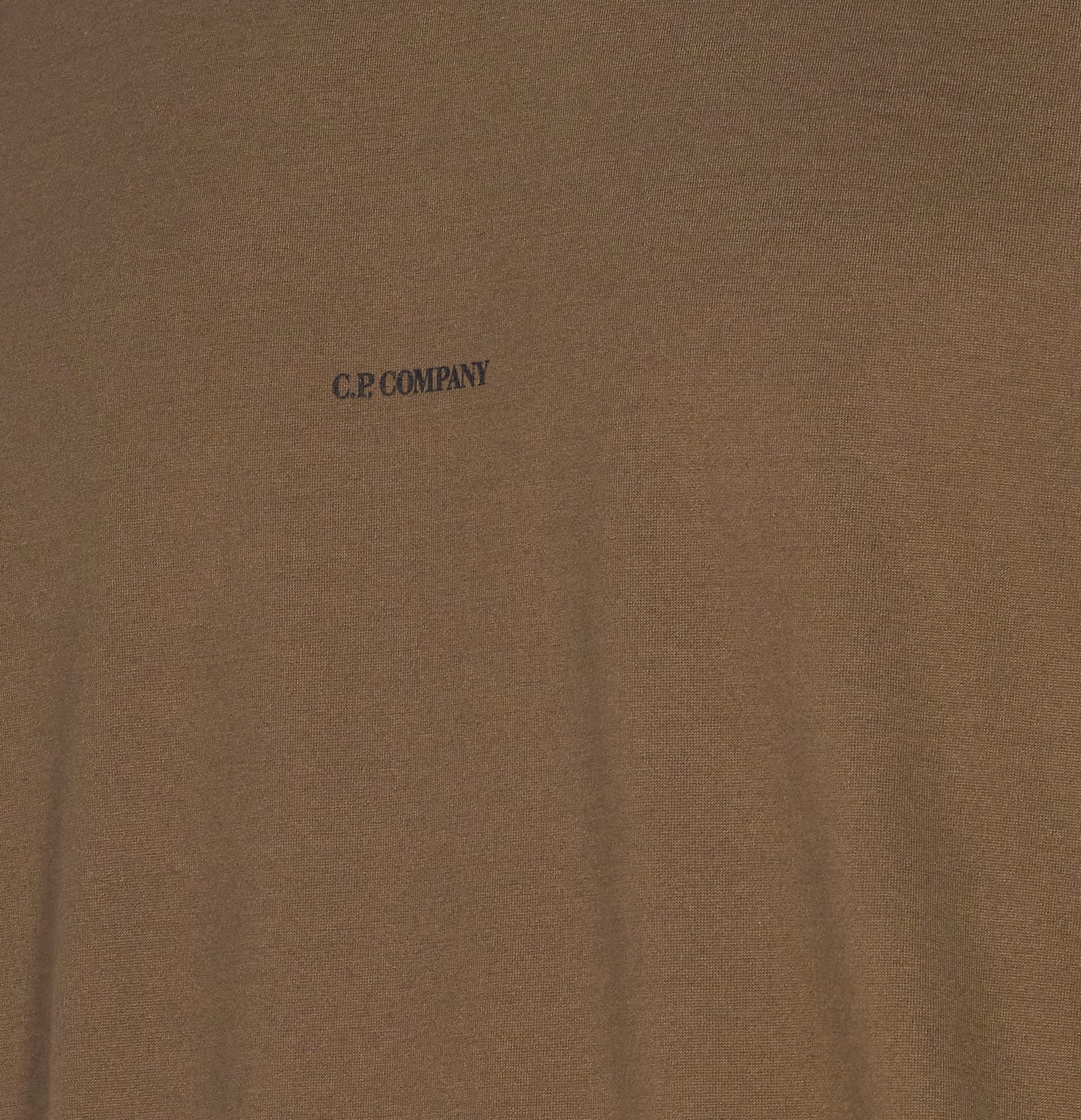 C.p. Company Crewneck Short Sleeve T-shirt Regular Fit In Brown
