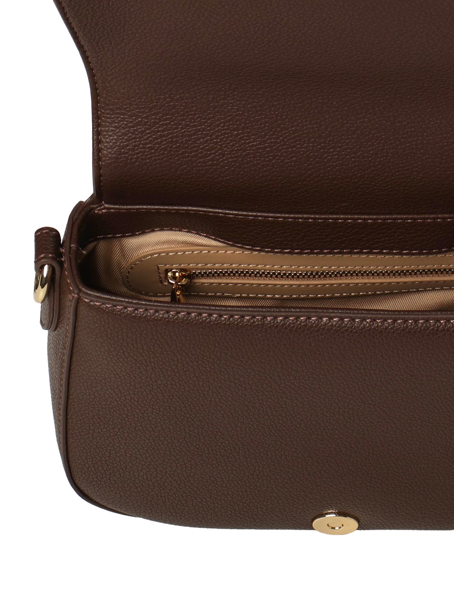 Love Moschino Shoulder Bag With Maxi Logo In Brown