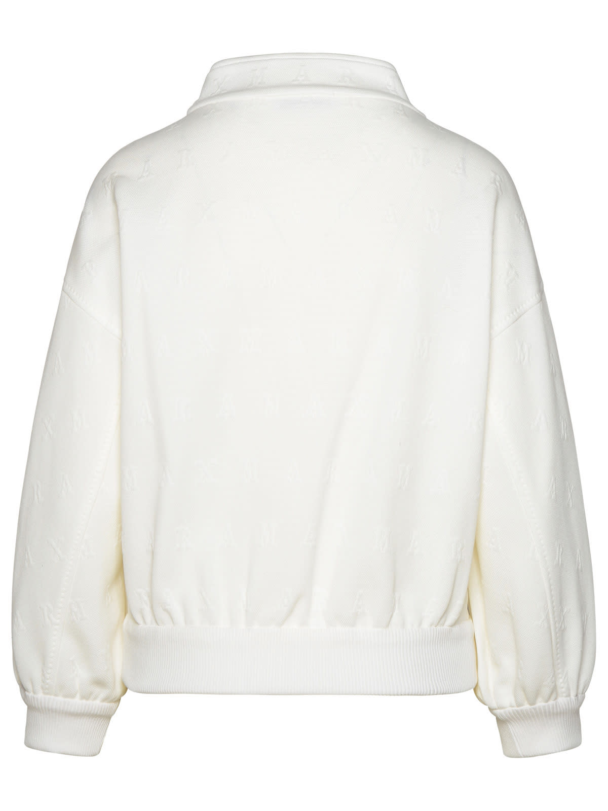 Shop Max Mara Gastone Crop Jacket In White Cotton Blend