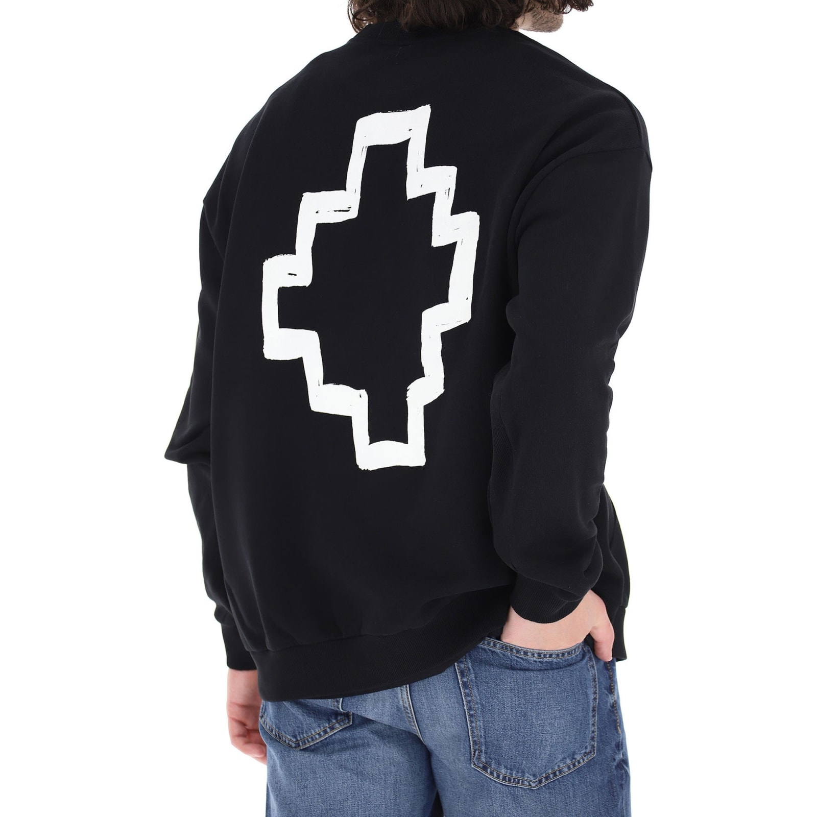 Shop Marcelo Burlon County Of Milan Logo Sweatshirt In Black