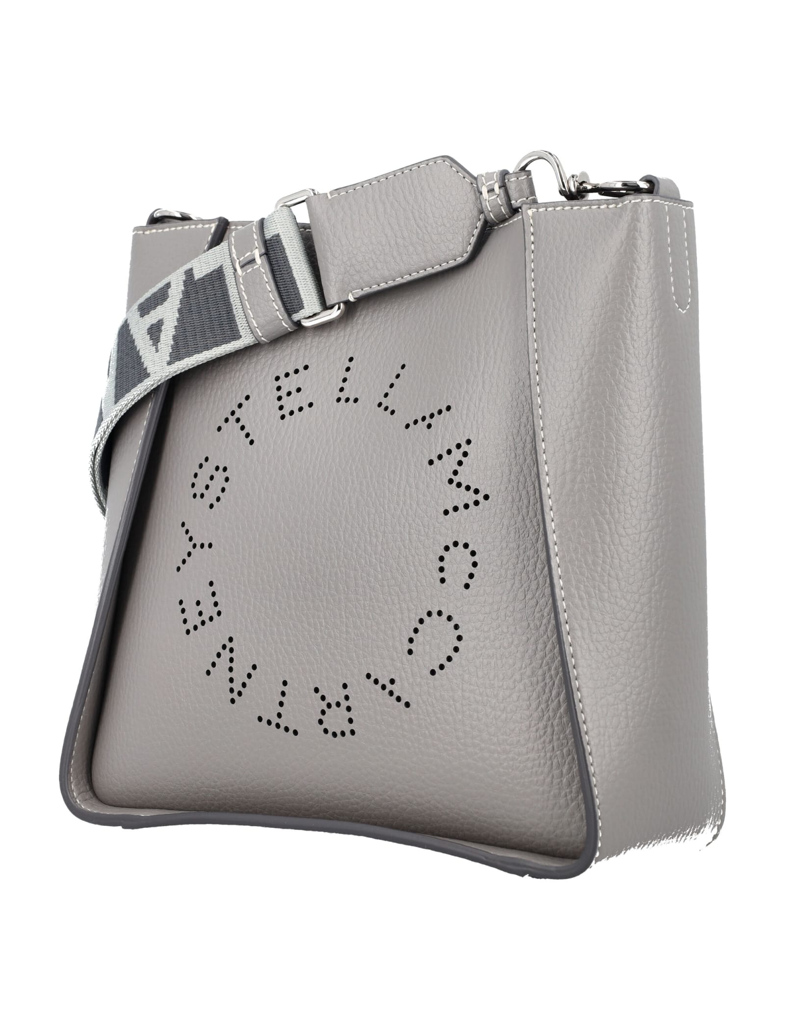 Shop Stella Mccartney Mini Crossbody Bag In Smoke