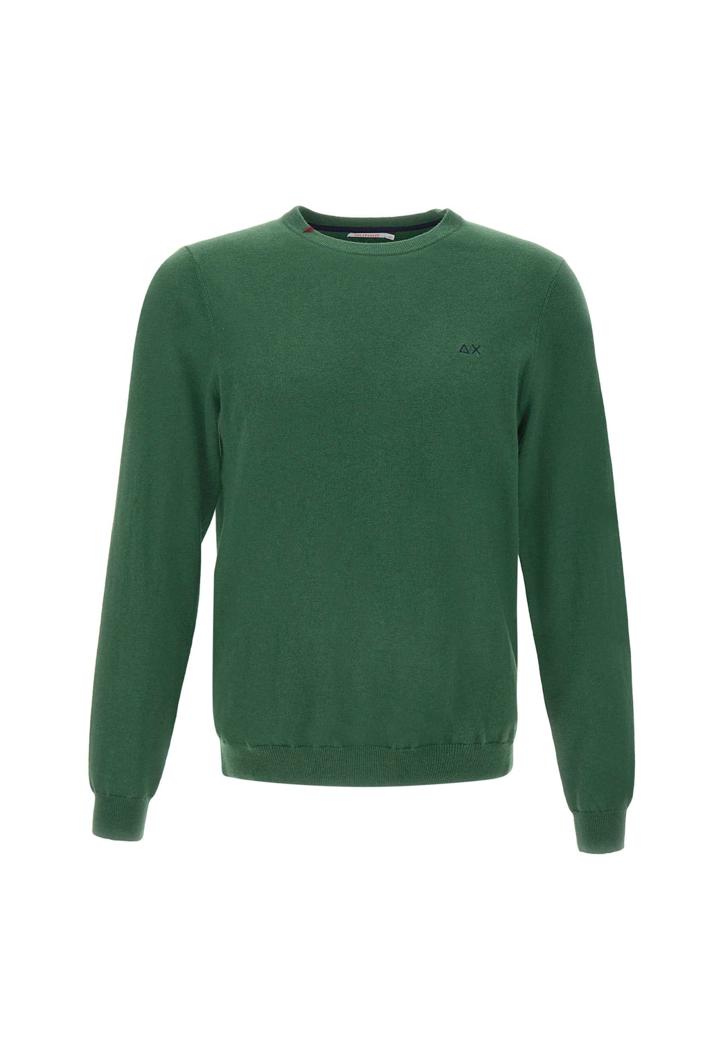 solid Wool And Cotton Sweater