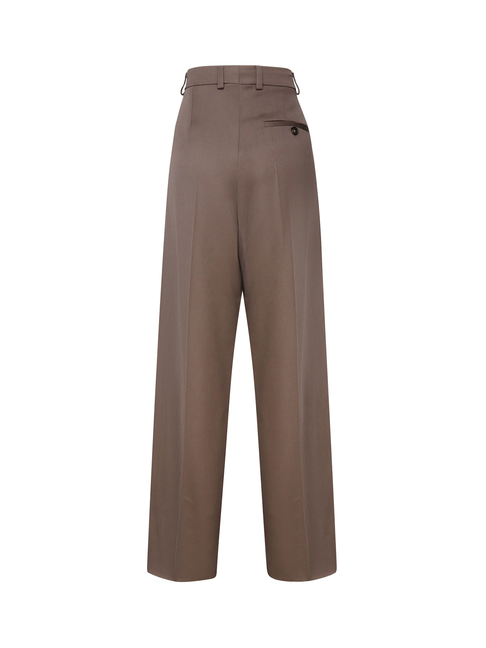 Stella Mccartney Wool Trousers In Mud