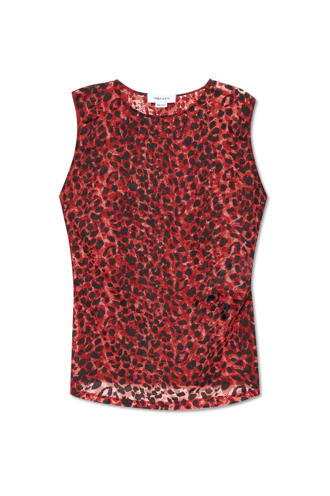 Leopard Printed Sleeveless Top