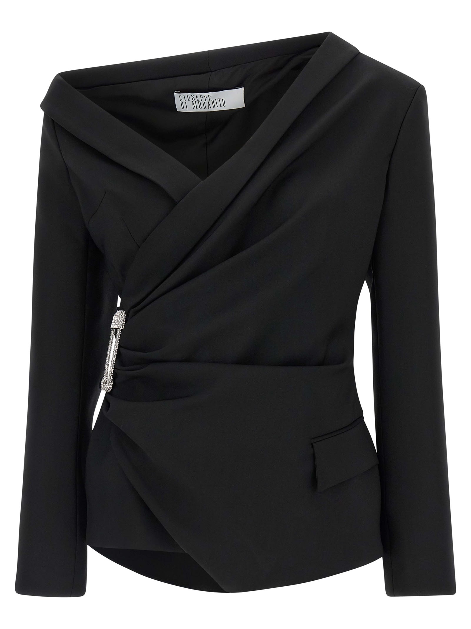 Giuseppe Di Morabito Asymmetrical Blazer Blazers Black In Black