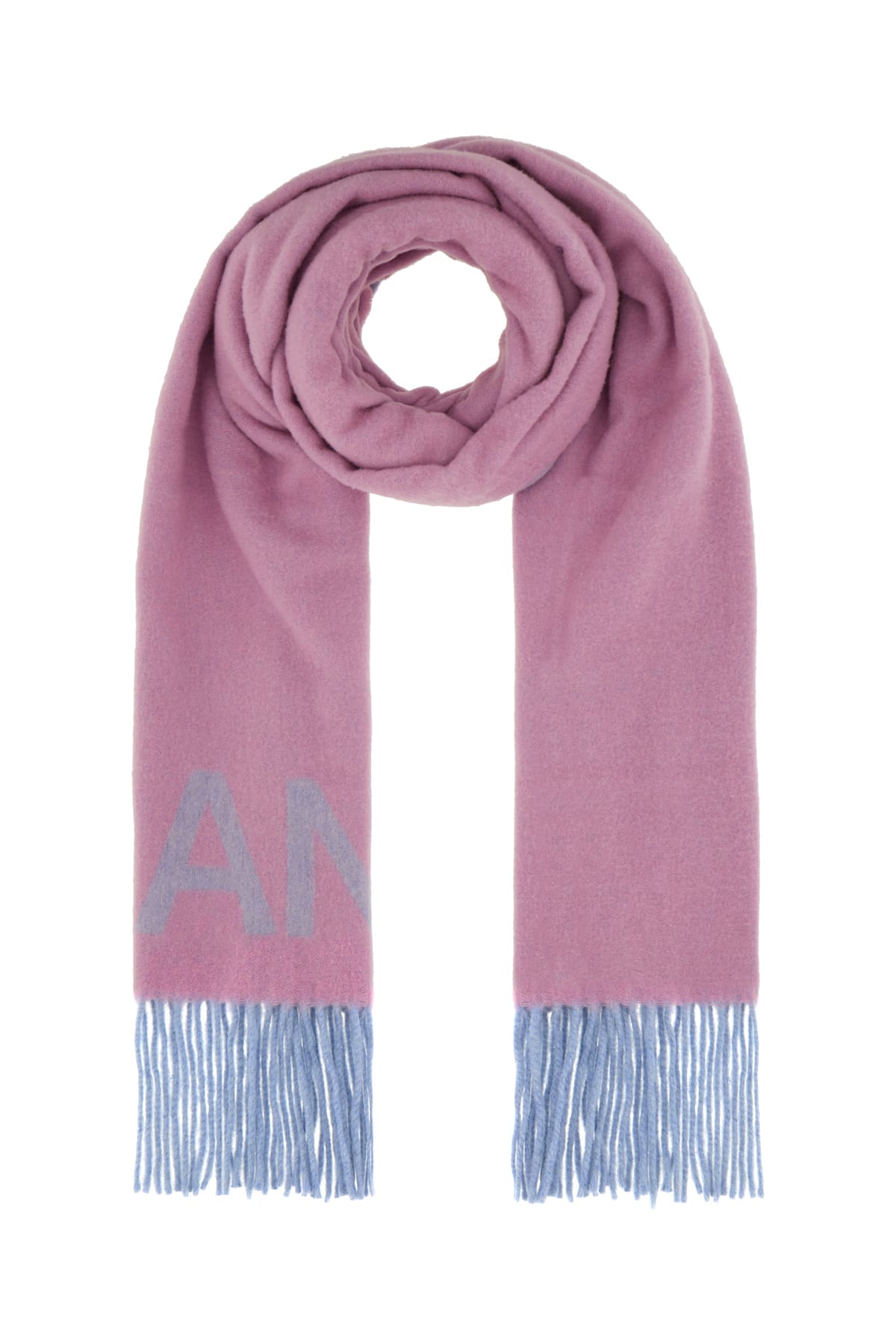 Pink Wool Blend Reversible Scarf