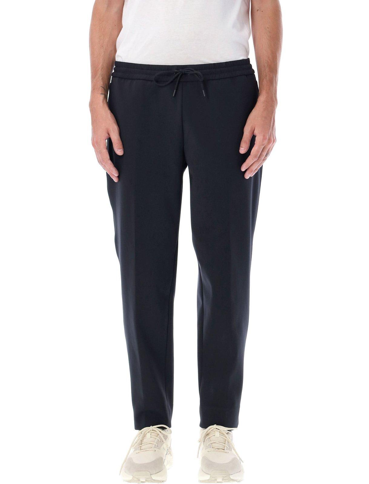 Shop Moncler Classic Drawstring Pants In Black