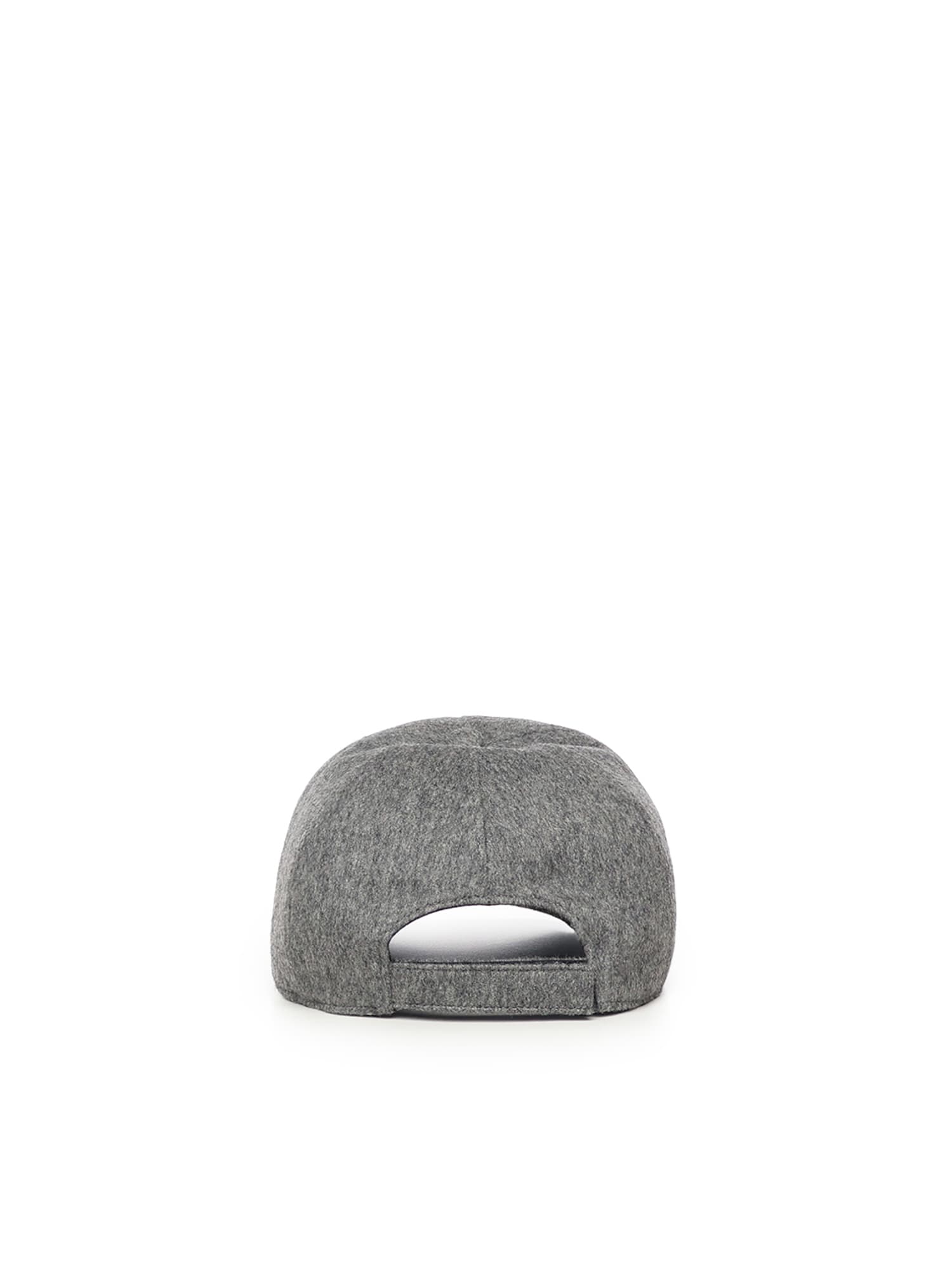 Fendi Wool Baseball Hat In Gray
