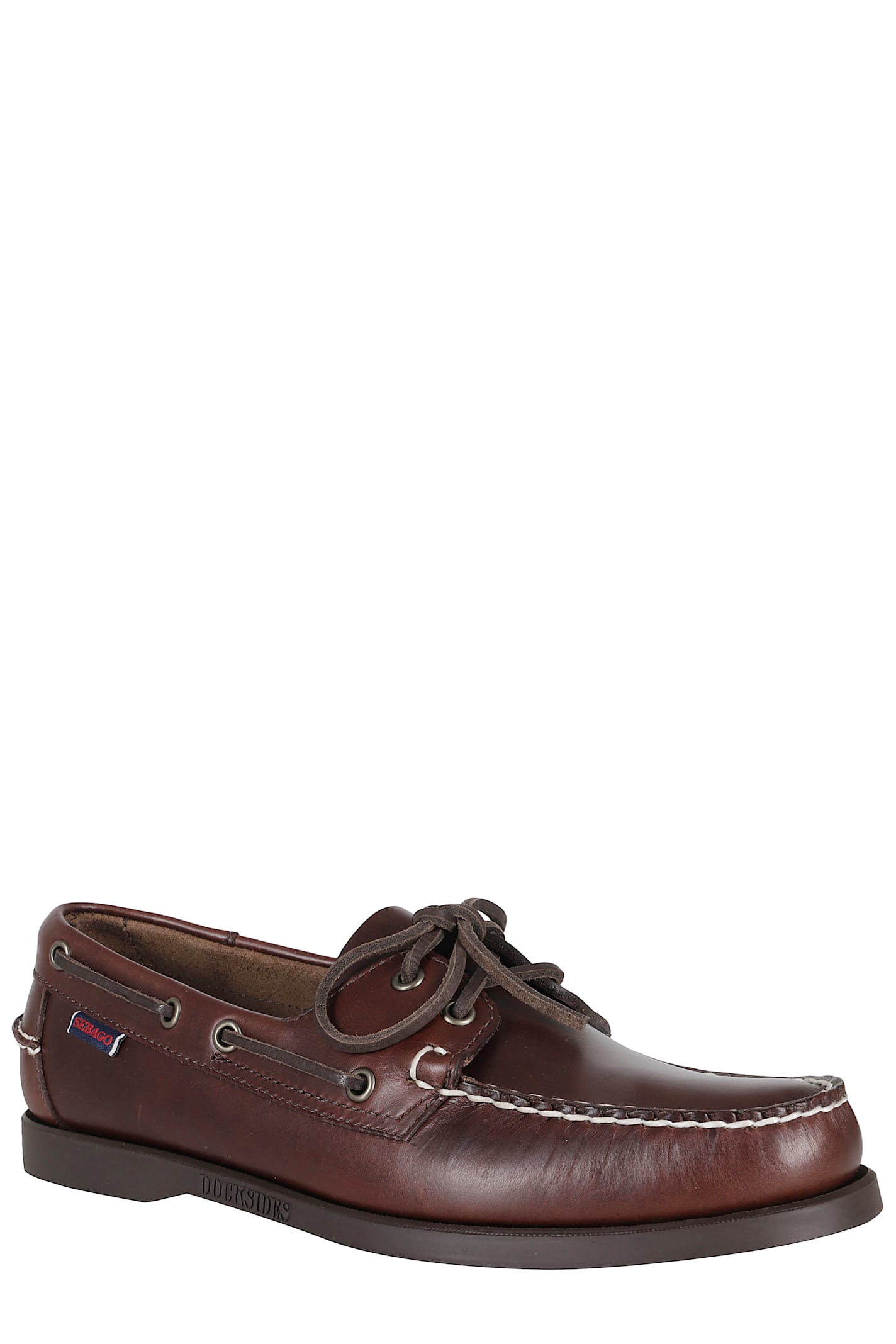 Sebago Docksides Portland Waxed Boat Shoes In Burgundy
