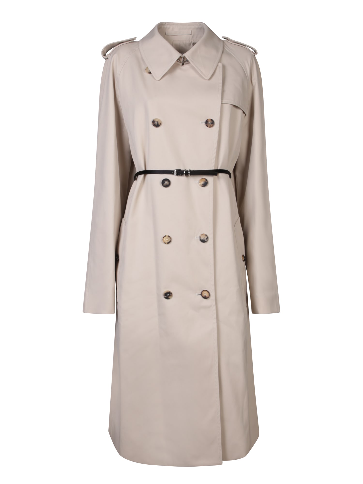 Shop Givenchy Voyou Light Twill Trench Coat In Beige