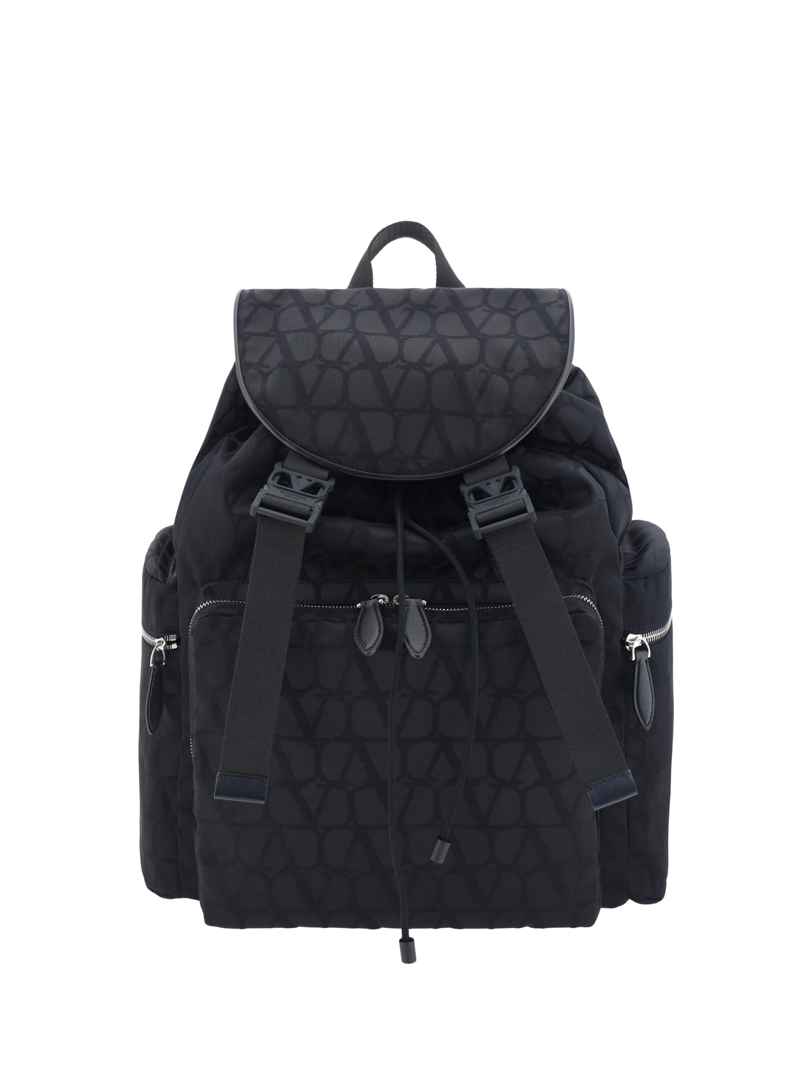 Shop Valentino Toile Iconographe Backpack In Nero