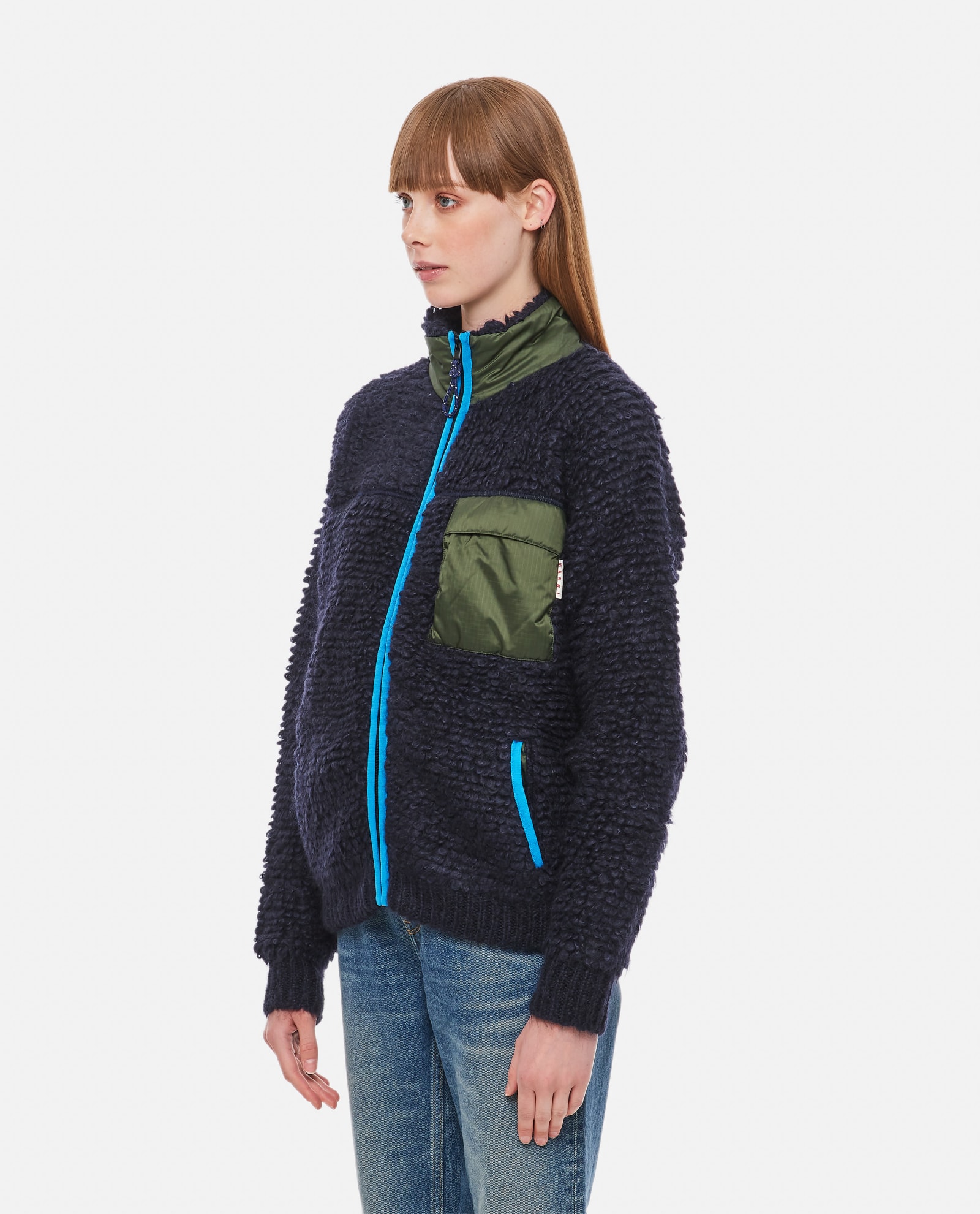 Shop Marni Cardigan In Blue