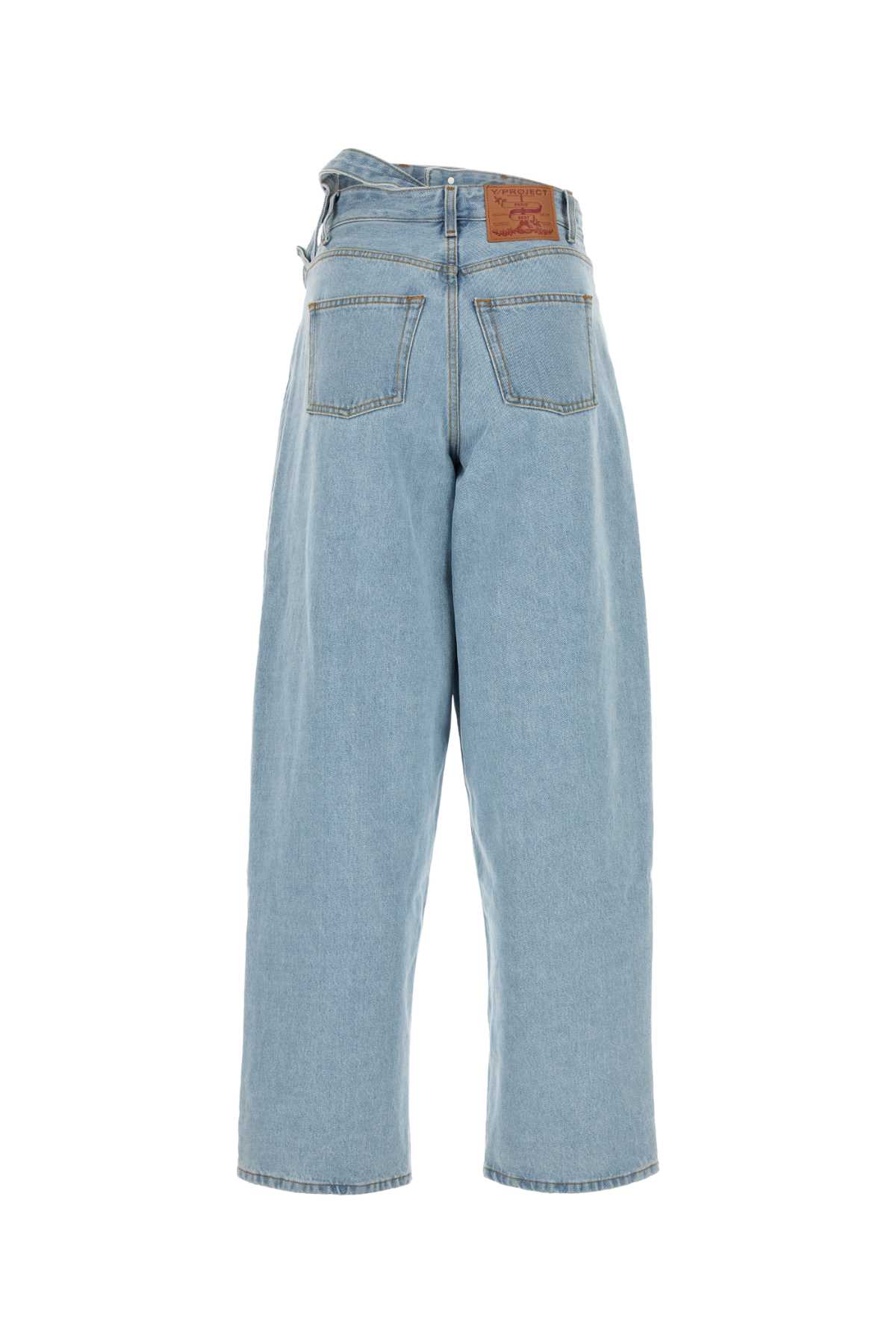 Y/project Light Blue Denim Jeans In Evergreen Ice Blue