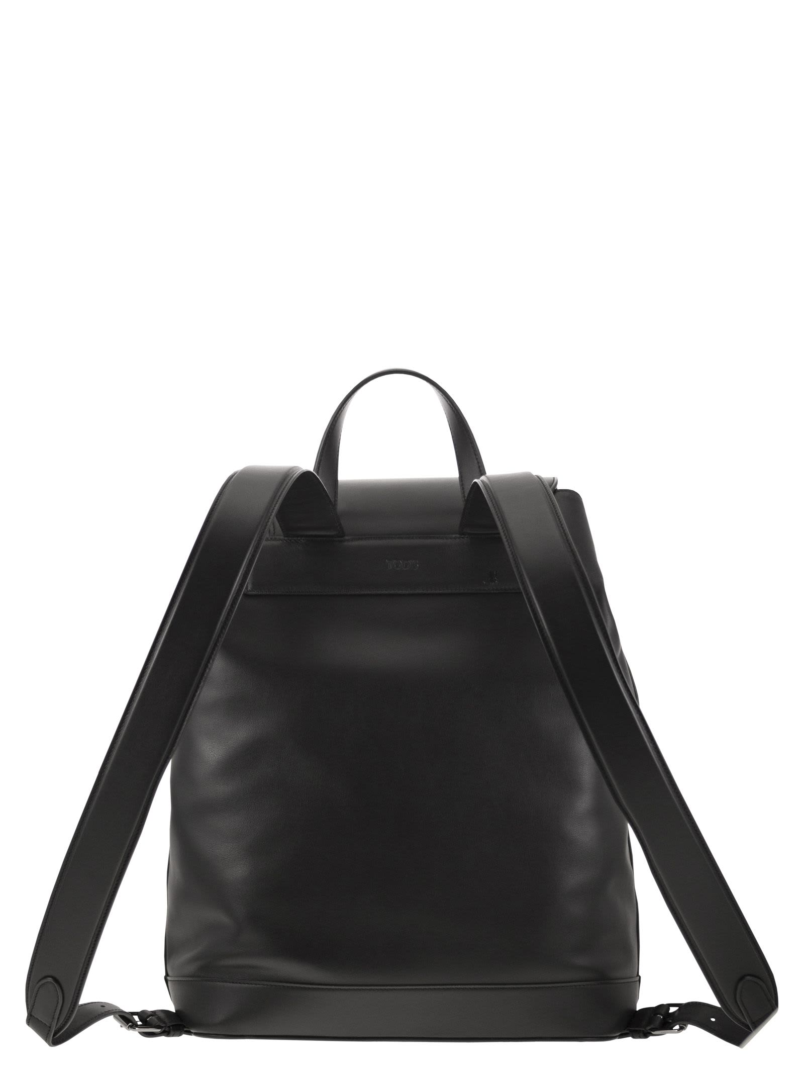 Tod's Zaino T Timeless In Pelle Medio In Black