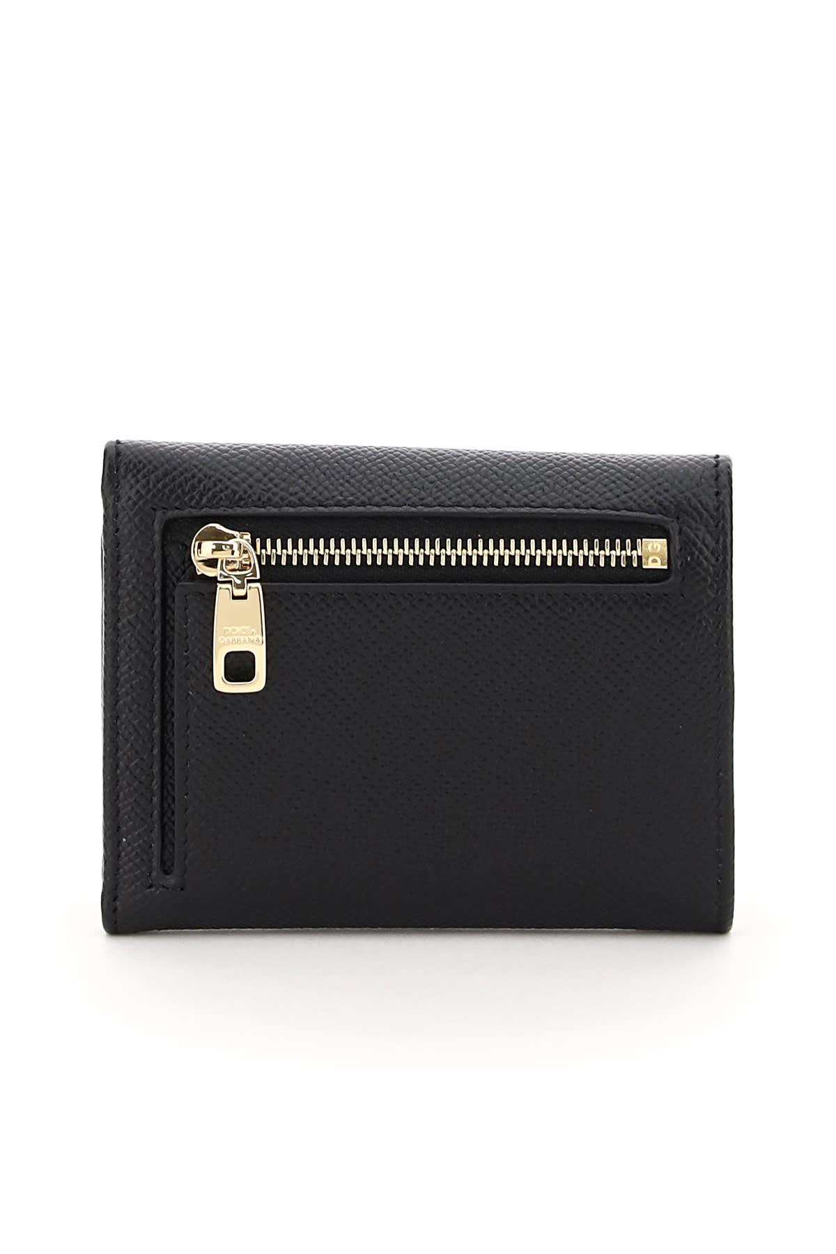 Shop Dolce & Gabbana French Flap Wallet In Nero