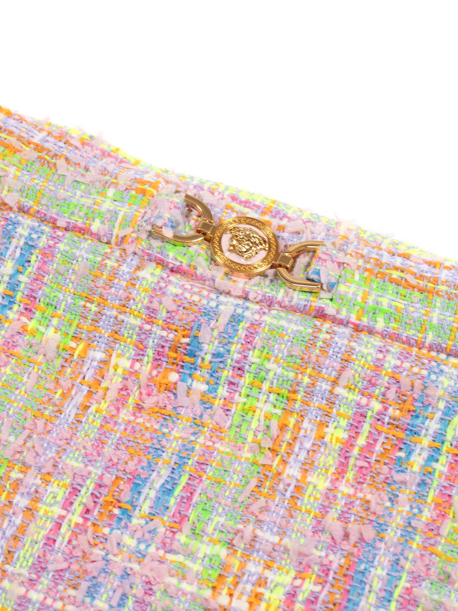 Versace Tweed A-line Skirt In Multi
