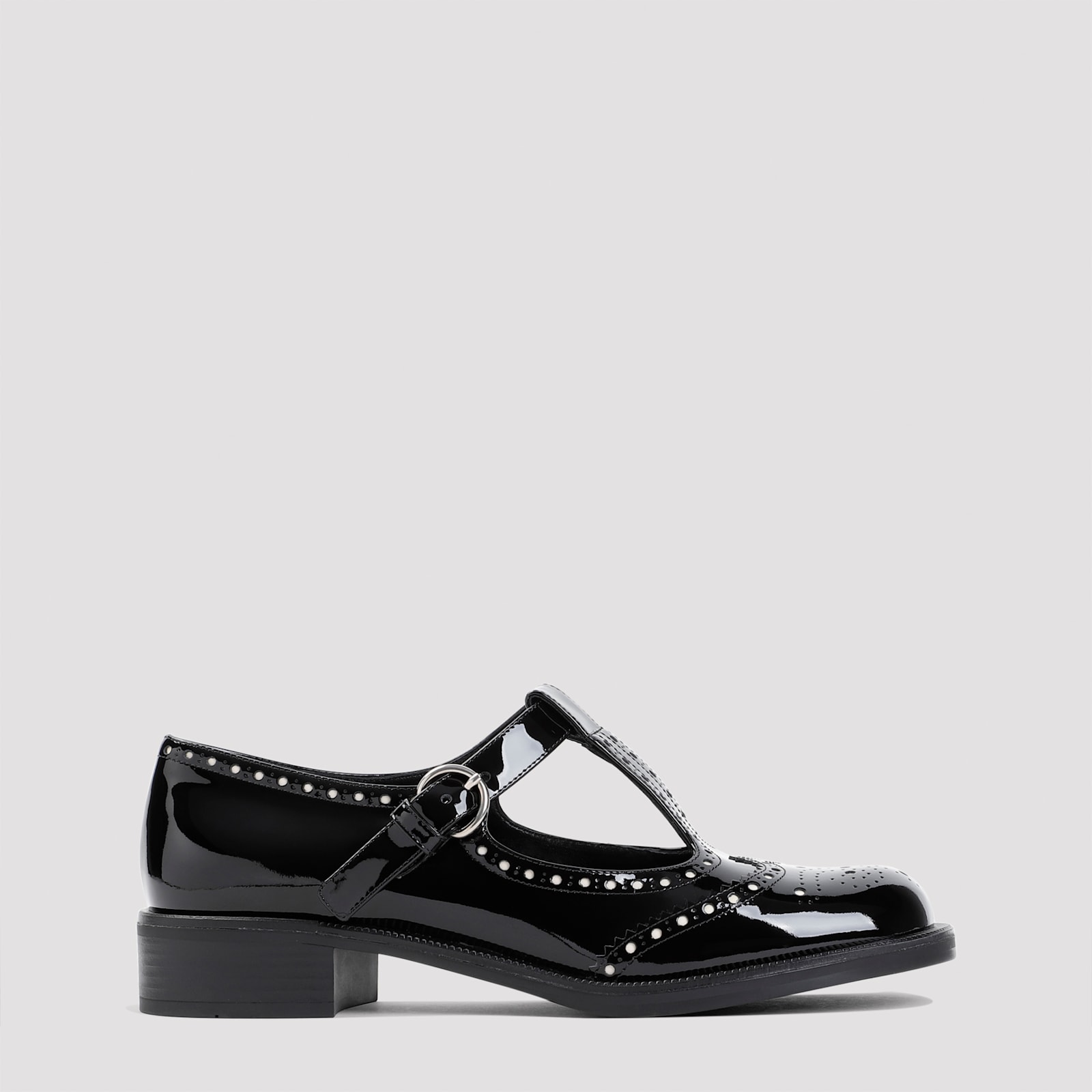 Miu Miu Leather Mary Jane In Black