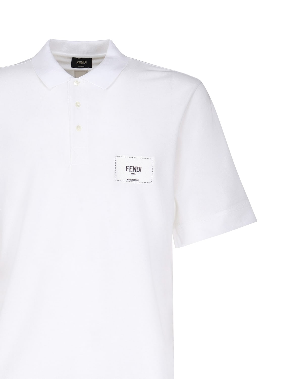 Shop Fendi Cotton Polo Shirt