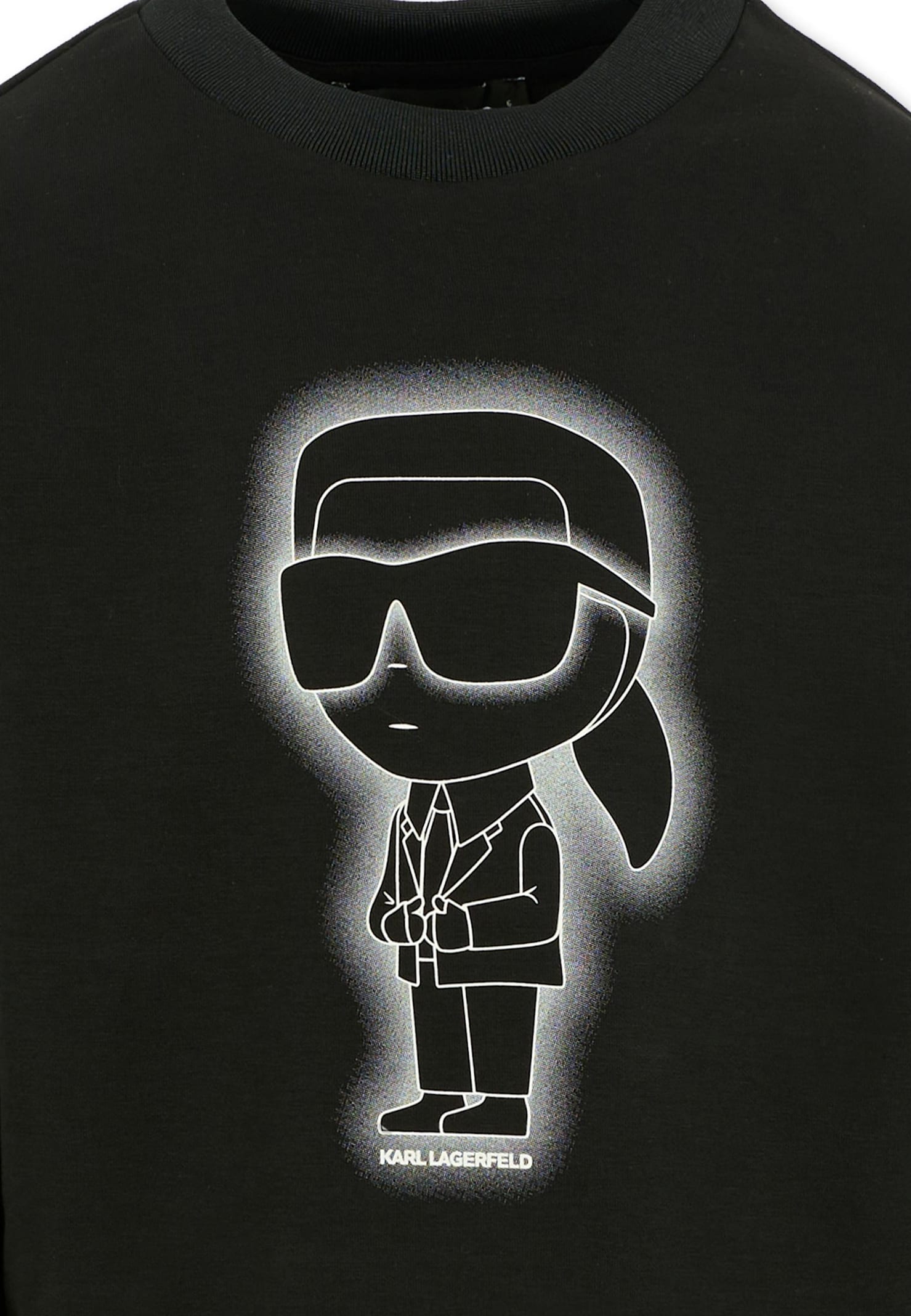 Karl Lagerfeld Black Sweatshirt For Boy With  In Black