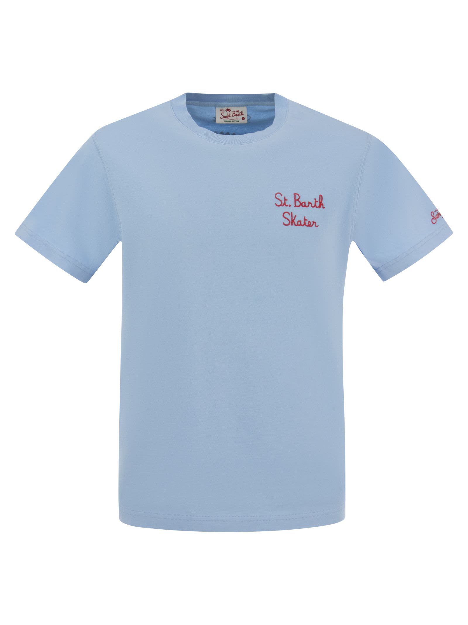 Mc2 Saint Barth T-shirt Girocollo Simpson Celeste Tshirtman00895d In Light Blue