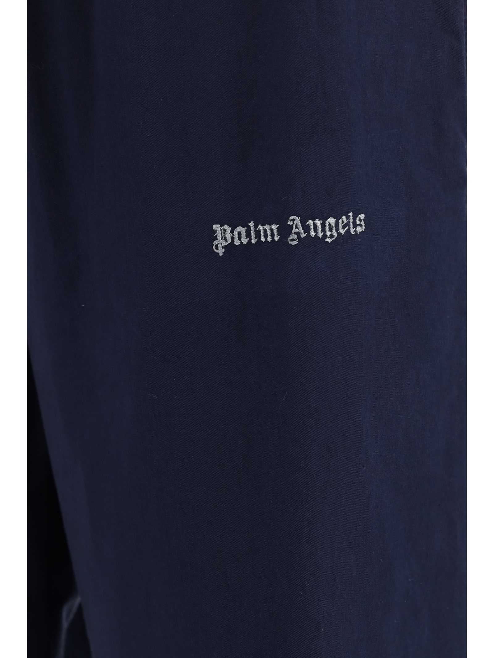 Shop Palm Angels Pants In Navy