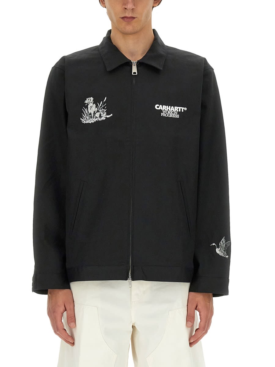 Shop Carhartt Jacket Ducks In Black