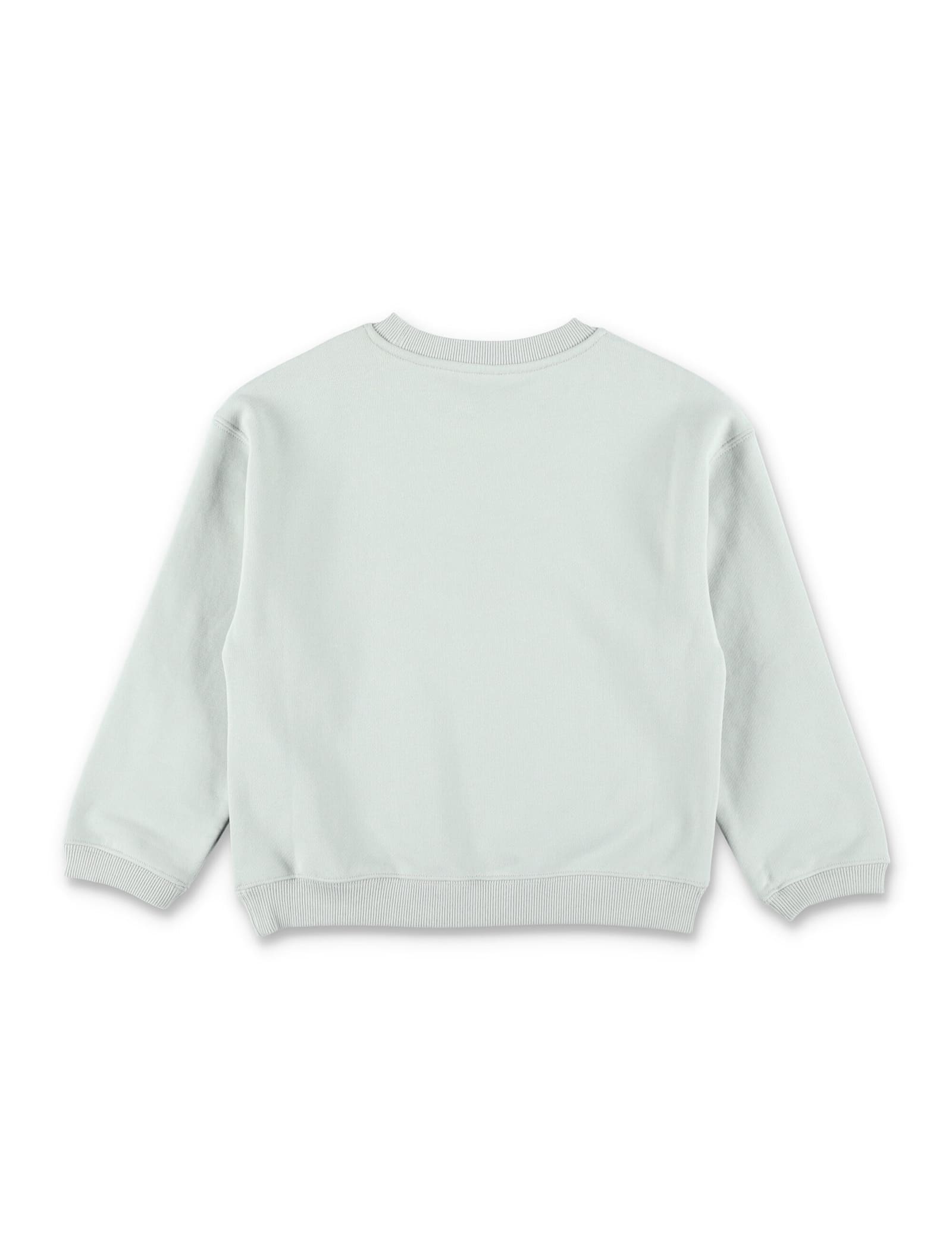 Bonpoint Tonino Organic Cotton Sweatshirt With Heritage Logo In Green