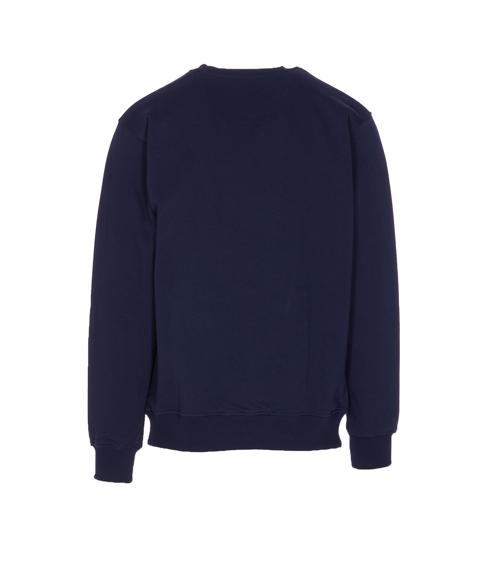 Drôle De Monsieur Graphic Print Crewneck Long Sleeve Sweater In Blue