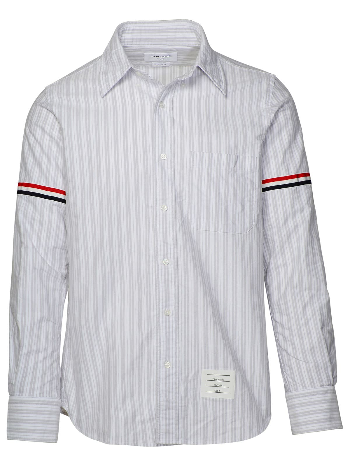 THOM BROWNE TWO-TONE COTTON SHIRT