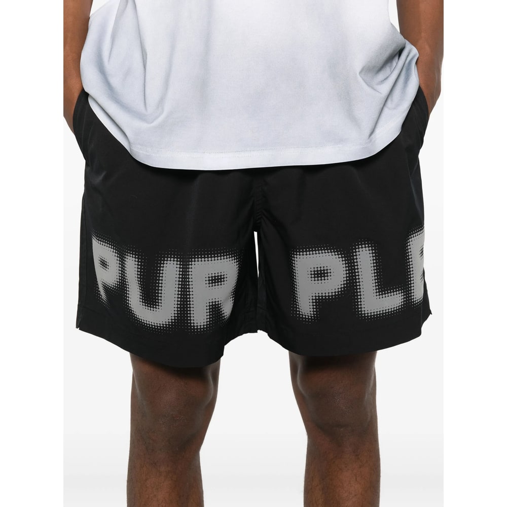 Purple Brand All Around Water Repellent Performance Shorts In Black