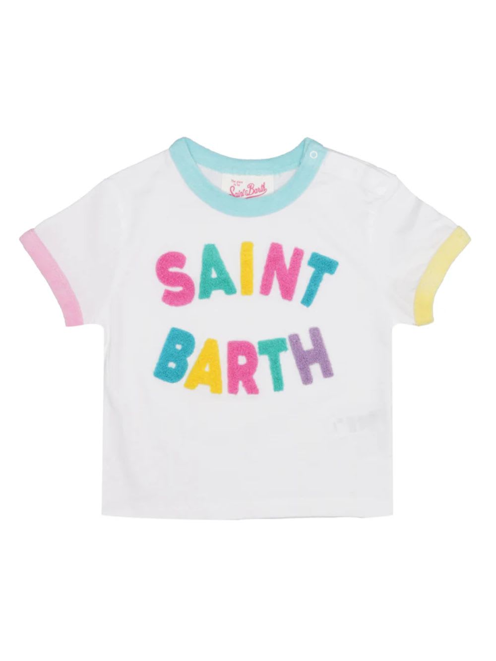 Shop Mc2 Saint Barth Elly String T-shirt In Terry Multic Patch