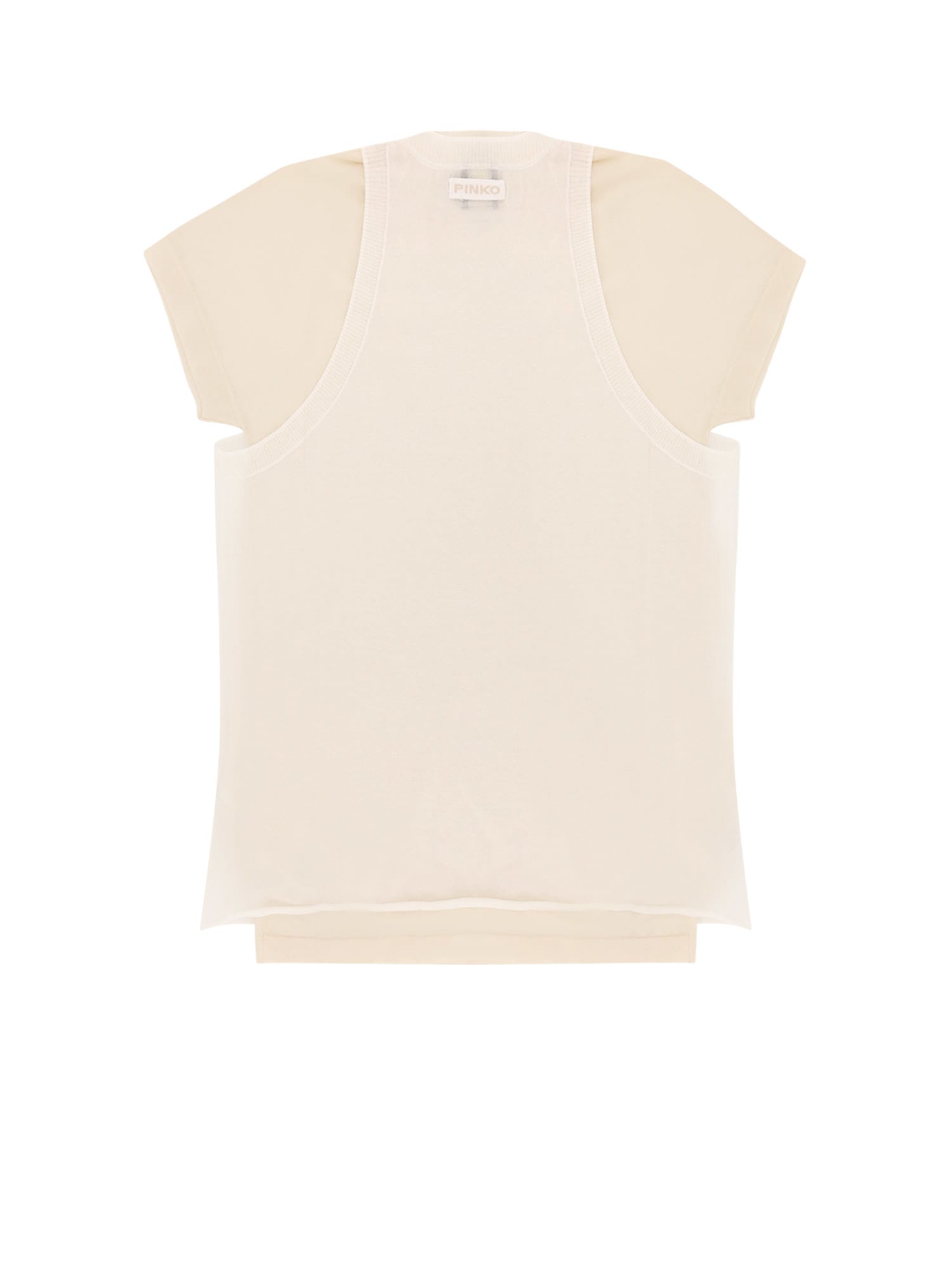 Pinko Mark Cotton Blend T-shirt With Combined Top In White