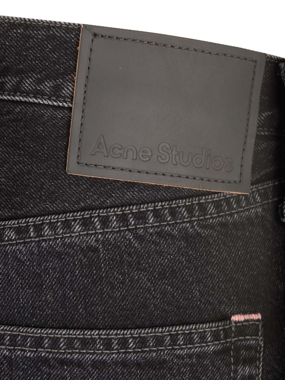 Shop Acne Studios Straight Leg Jeans In Black