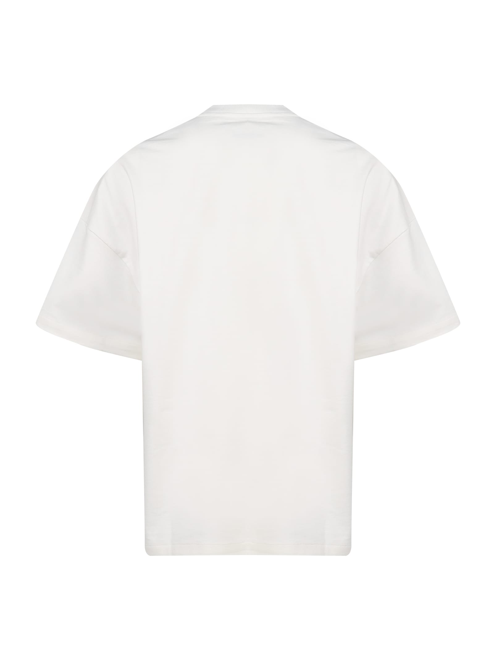 Shop Jil Sander T-shirt  Logo In Porcelain