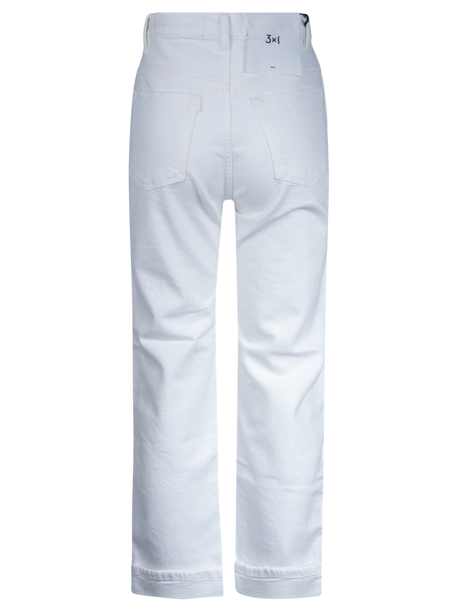 Shop 3x1 Buttoned Straight Jeans In Optic White