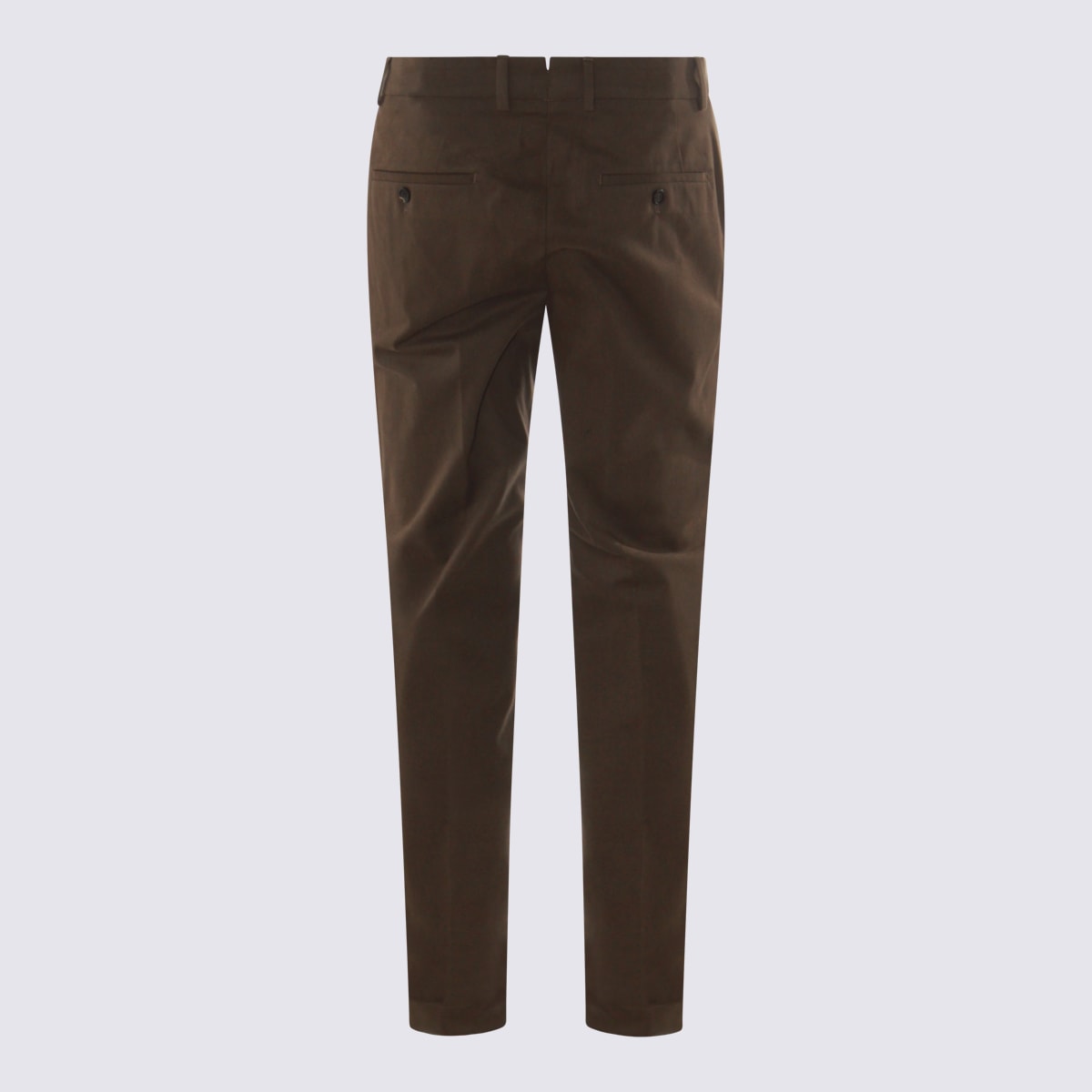 Incotex Tapered Wool Trousers In Beige In Brown